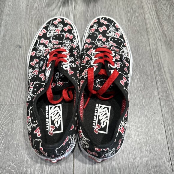 VANS Authentic Womens Hello Kitty Bike Black Red Sneakers Size 7 - Picture 6 of 11